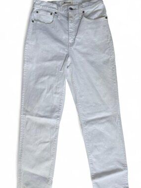 Madewell White Classic Straight Jean, Size 27